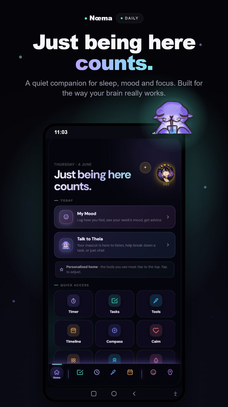 L'application Nœma, écran 1